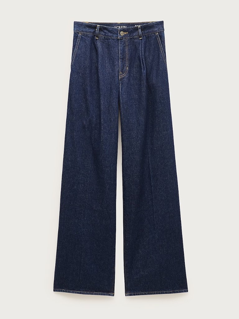 J. Crew Pleated Trouser Jean-Size 16-"Rinse Wash"